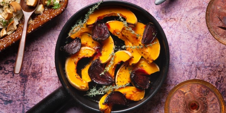 Butternut et betteraves rôtis
