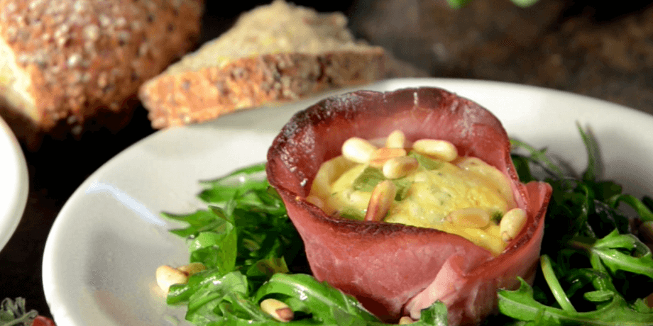 Tulipes de jambon aux fines herbes
