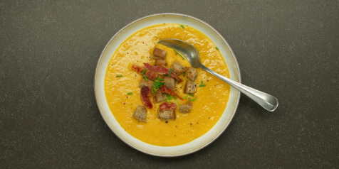 Velouté de butternut au curry bio