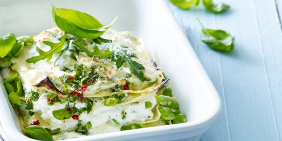 Lasagne in een lentekleedje