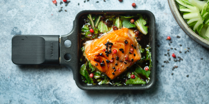 Saumon glacé au pak choï
