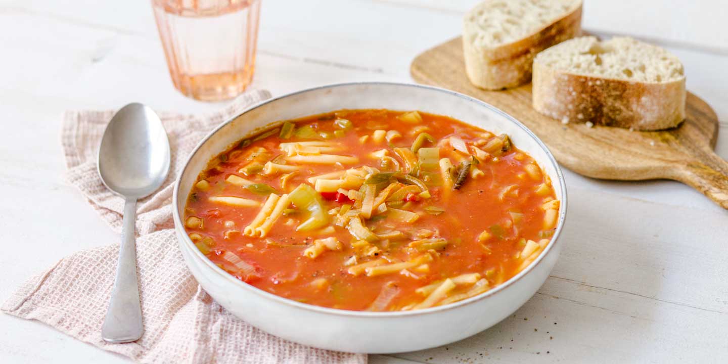 Lenteminestrone met macaroni