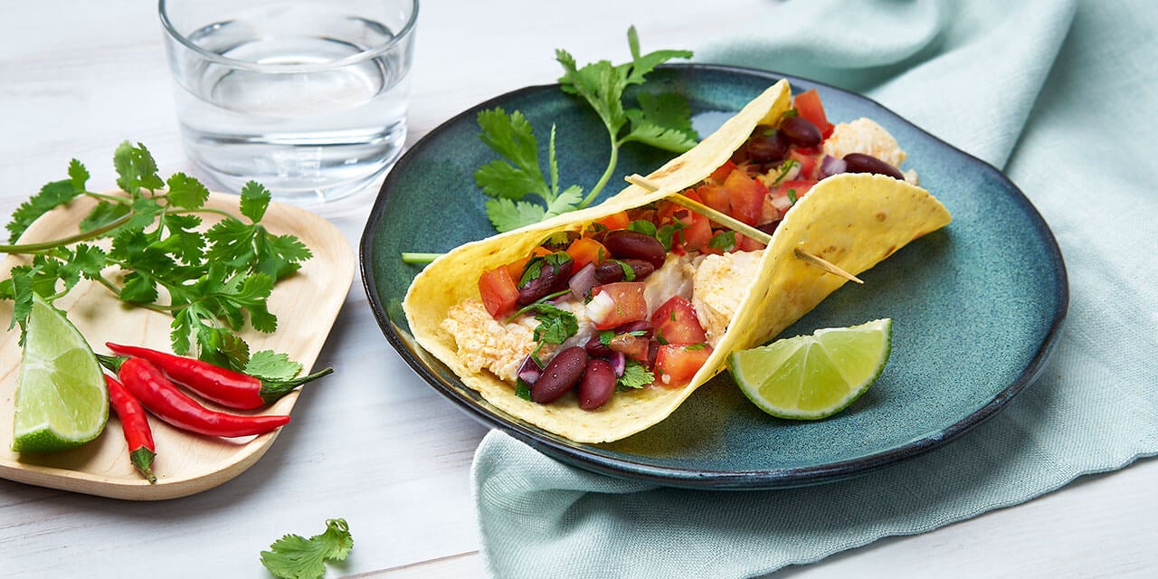 Taco mexicain de poisson