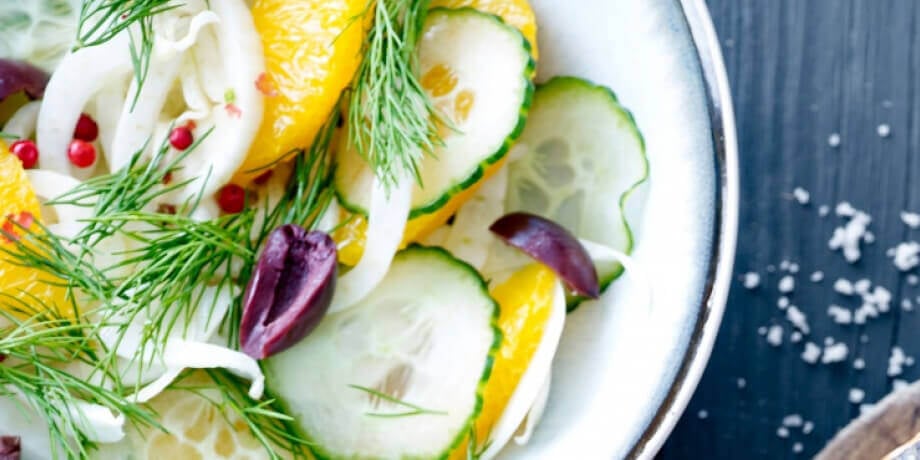 Salade van venkel en sinaasappel