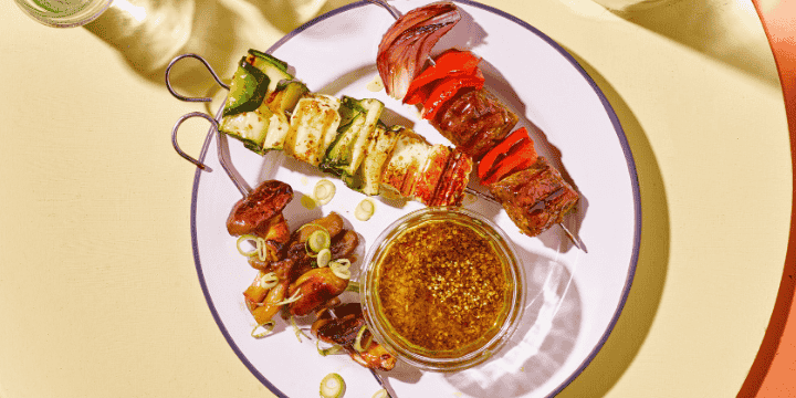 Trio de brochettes veggie