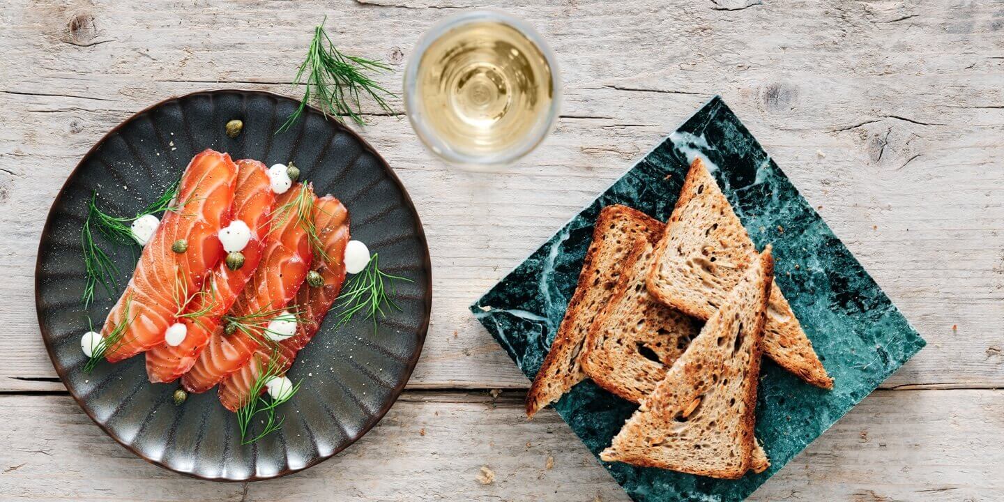 Gravlax zalm met rode biet en wodka