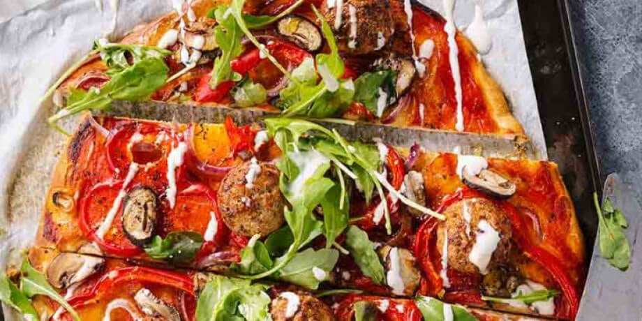 Pizza aux falafels