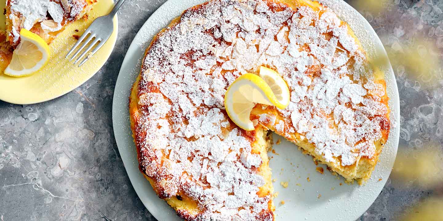 Ricottacake met amandelen en citroen