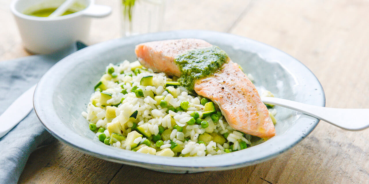 Saltimbocca van roodbaarsfilets met tagliatelle		