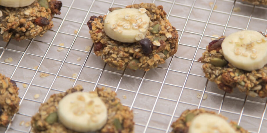 Cookies met havermout en banaan