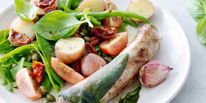 Papillote de sébaste à l'italienne