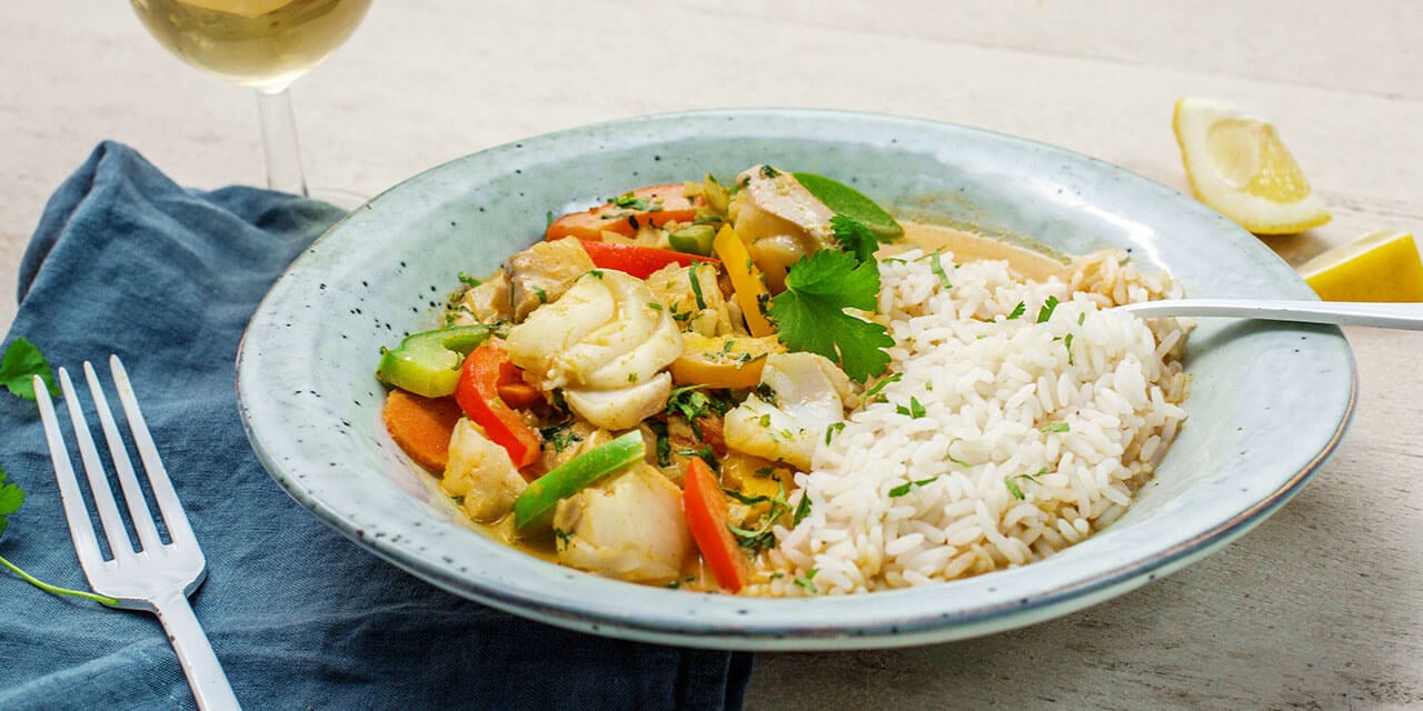 Thaise curry met vis 