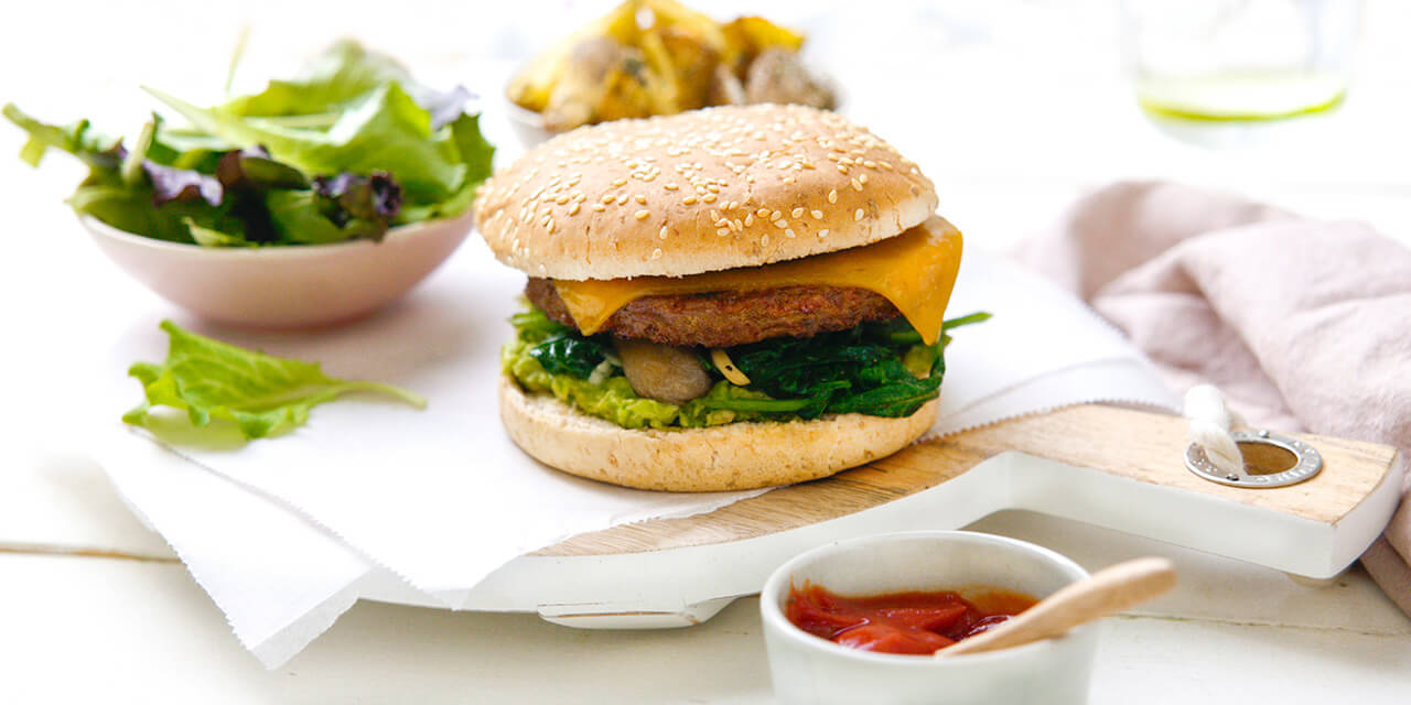 Burger végétarien d'Halloween