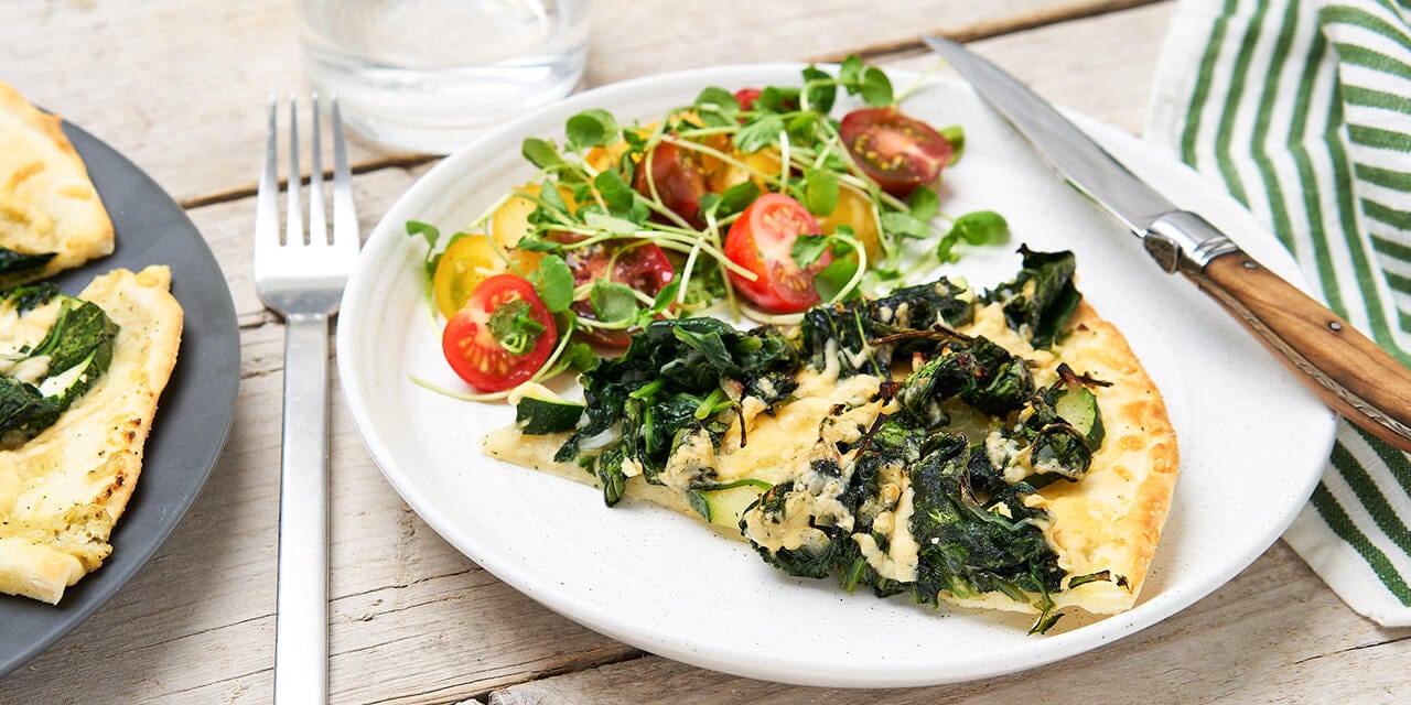 Strikjespasta met gegrilde groenten op z'n mediterraans