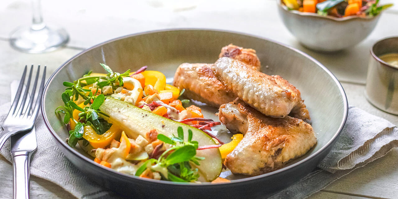 Winterse salade met Caesar dressing