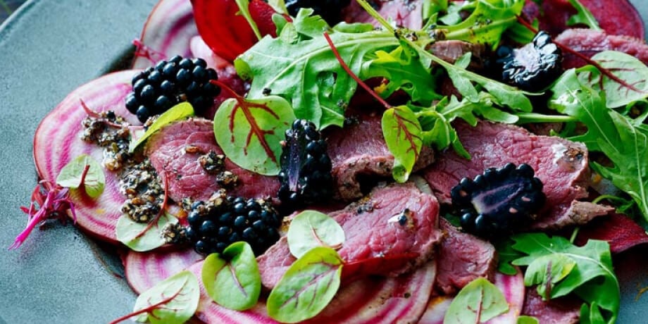 Carpaccio de chevreuil aux mûres