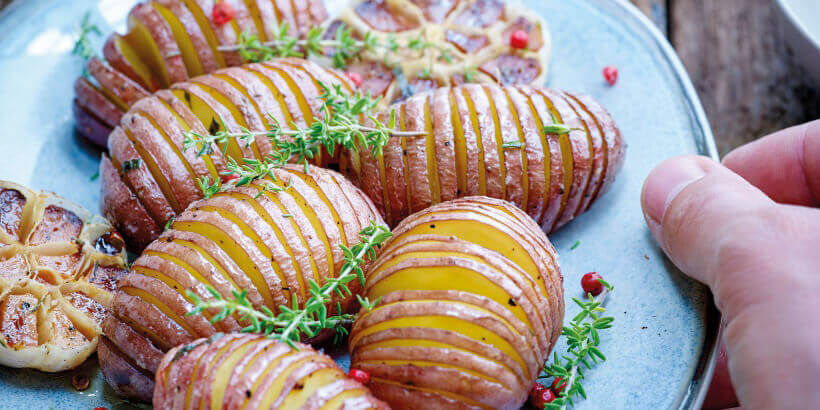 Geroosterde aardappelen met look en tijm