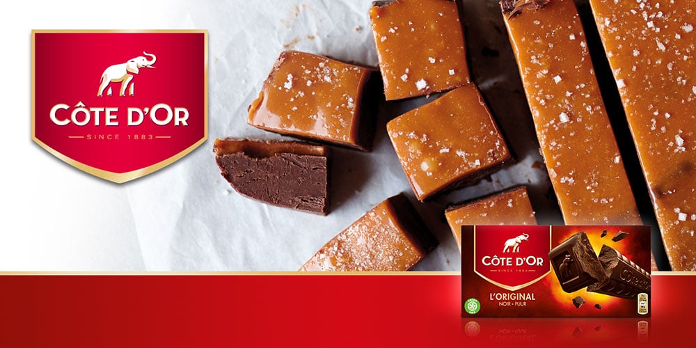Fudge au chocolat et caramel salé