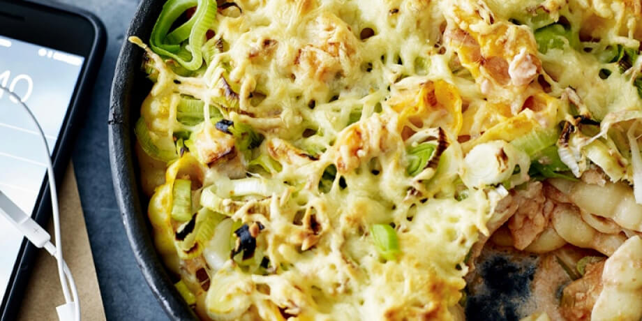 Pastagratin met zalm