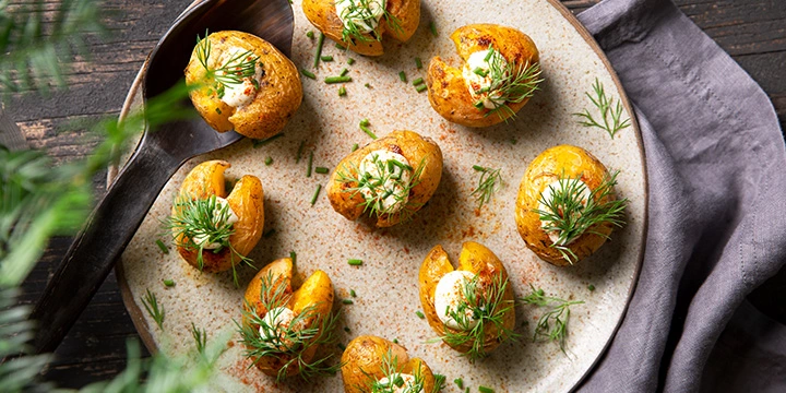 Aardappelen met kruidensaus