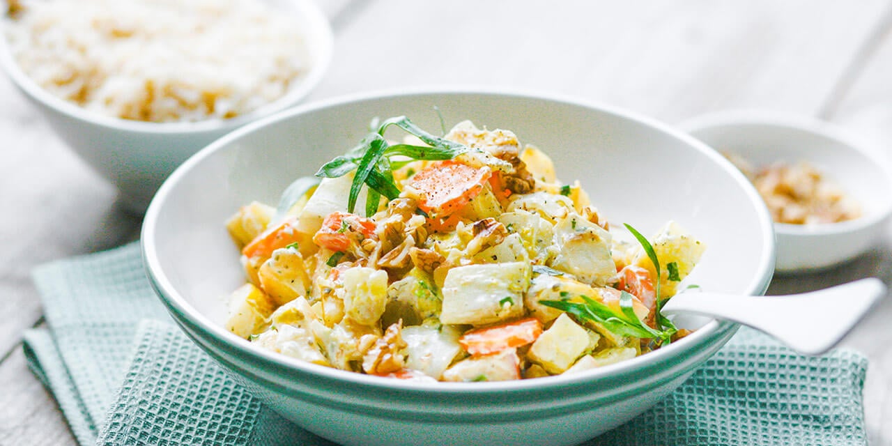 Wok d'hiver aux chicons et aux noix