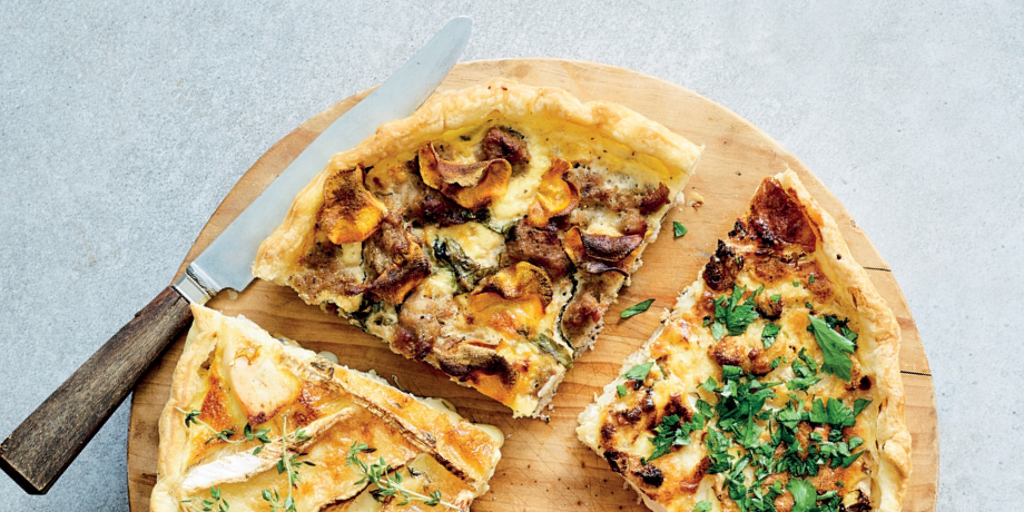 Quiche saucisse à l’italienne, courgette et patate douce