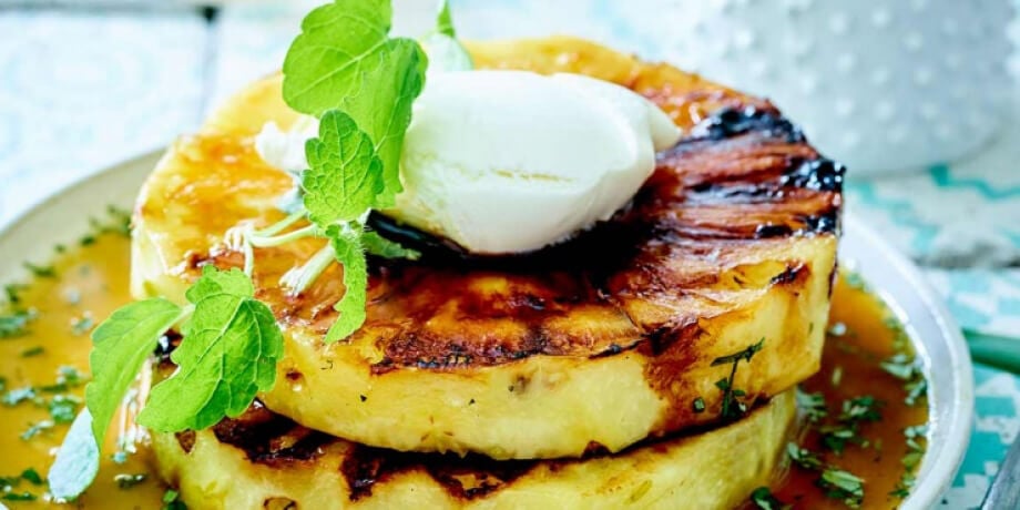 Gemarineerde ananas met mascarpone