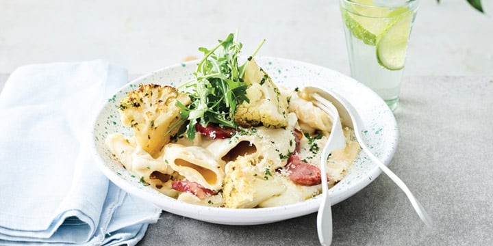 Pasta Alfredo met bloemkool