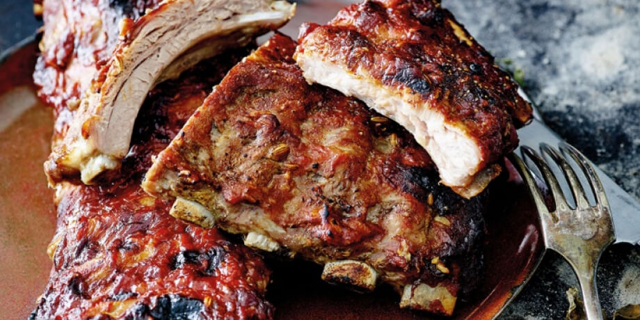 Spareribs met honing
