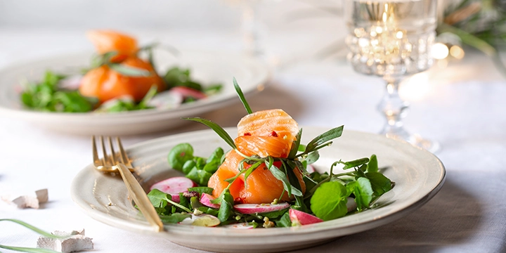 Ballotines van gerookte zalm met kaas