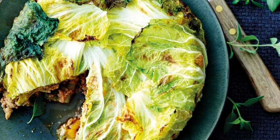 Millefeuille van gevulde kool