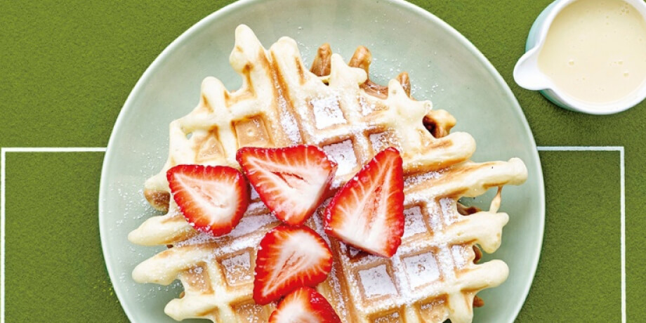 Gaufres à la crème au chocolat et aux fraises