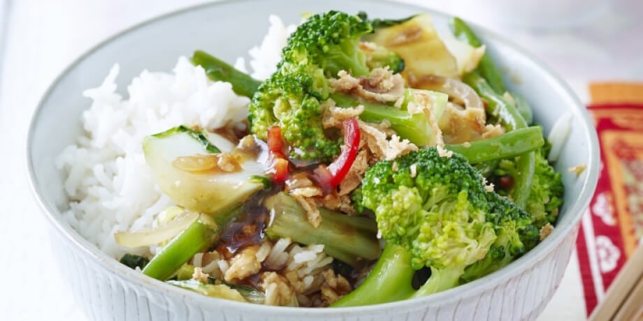 Légumes verts à la sauce d'huître