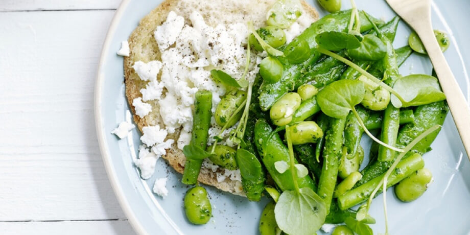 Bonensalade met munt en feta
