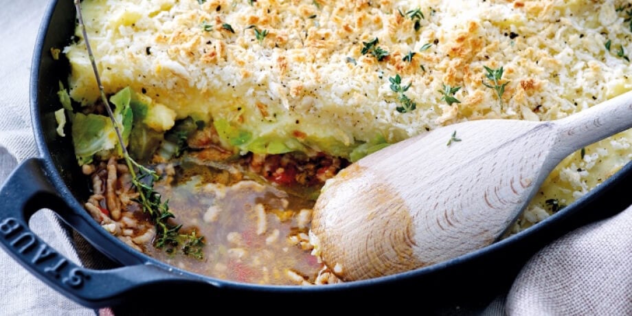 Gehakt Parmentier met spitskool