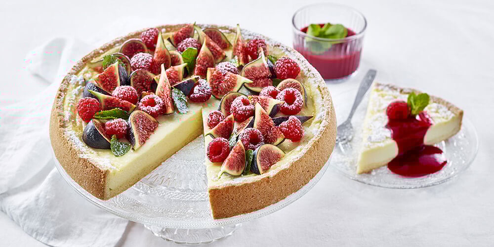 Cheesecake met frambozen en Kiri®