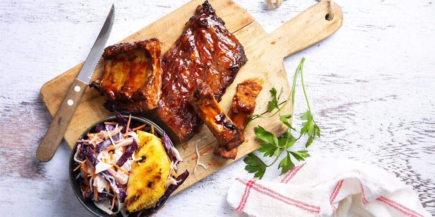 Spare ribs et salade de chou
