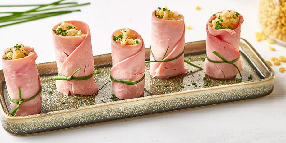 Maki van ham en coquillette pasta