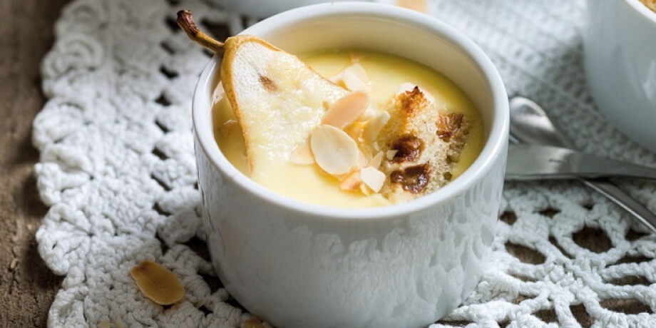 Pudding à l’orange et aux poires