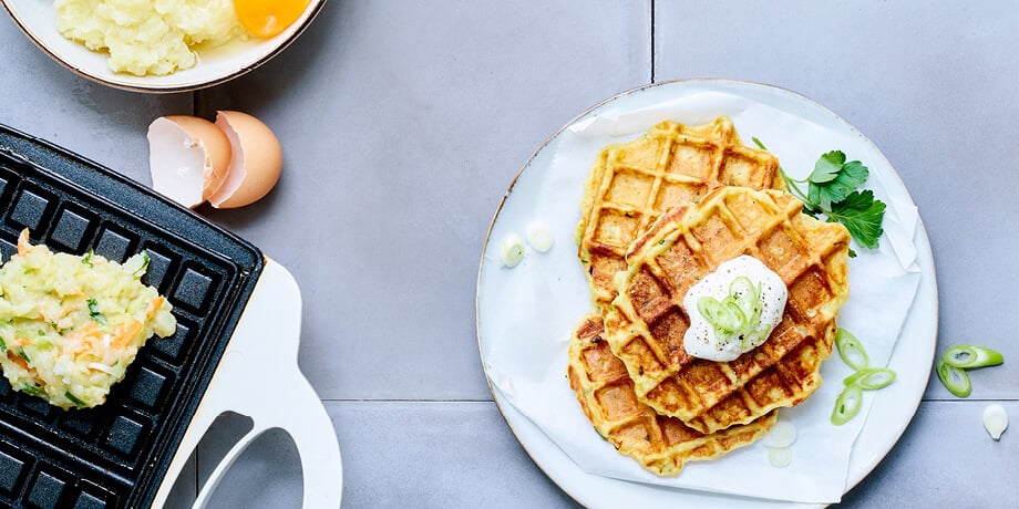 Zachte wafels van aardappelpuree