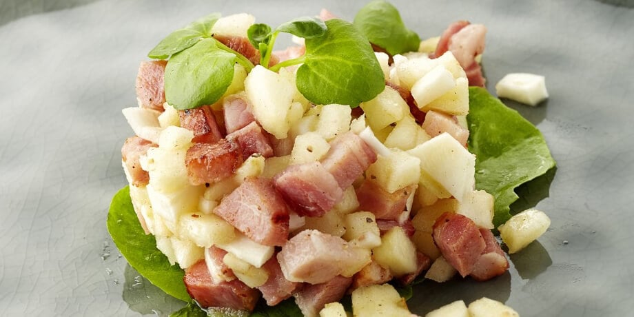Couscous aux pommes, au céleri-rave et au lard Breydel
