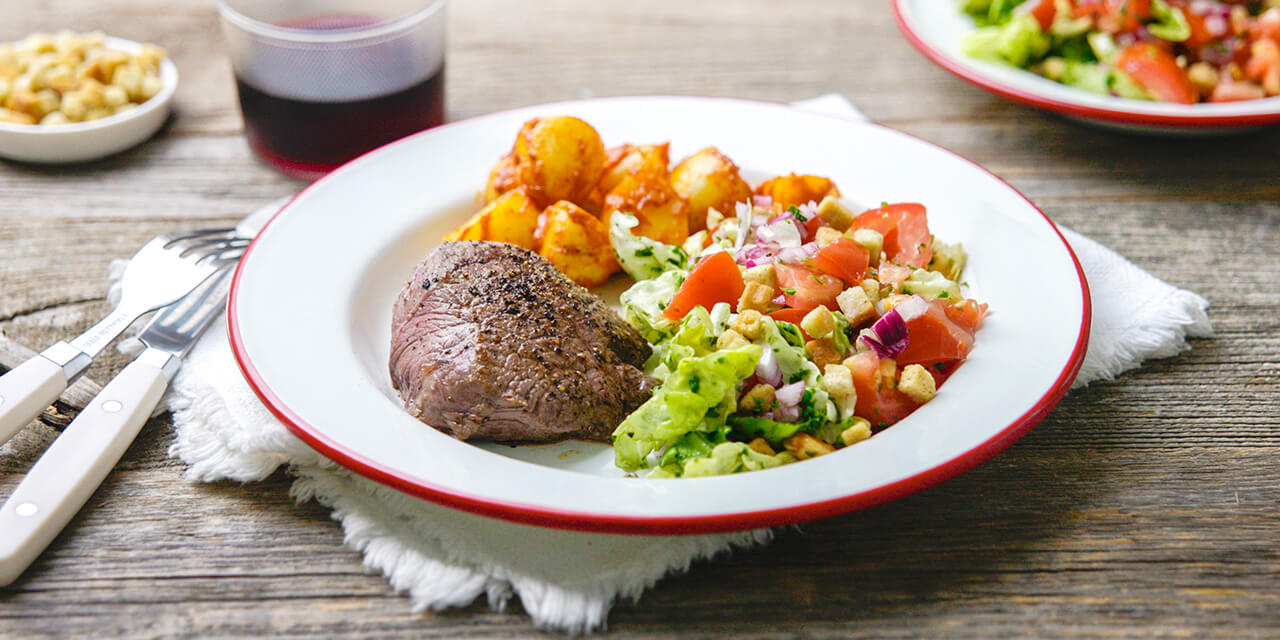 Roergebakken steak met Aziatische groenten