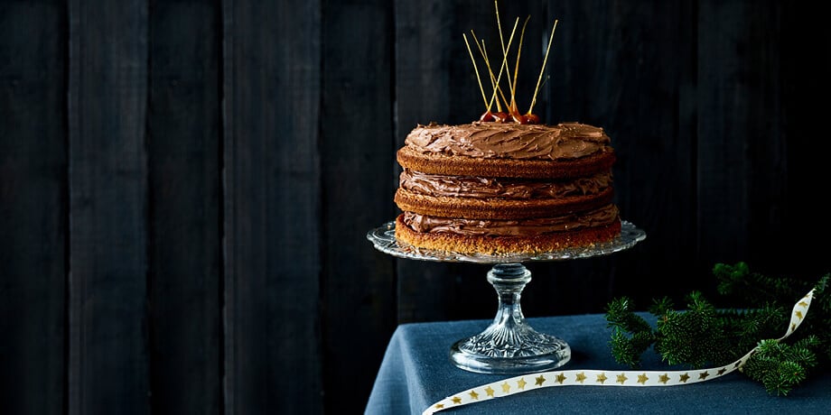 Gâteau au chocolat et noisettes caramélisées 