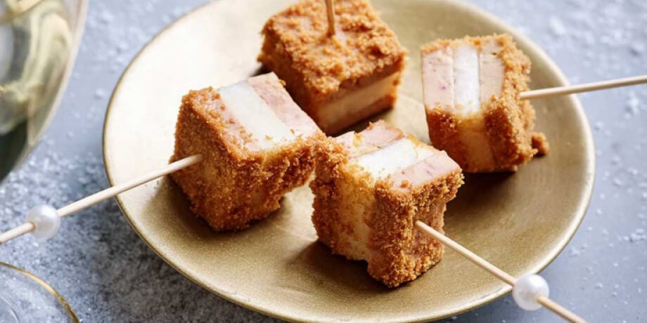 Lolly's van foie gras, speculaas en peer