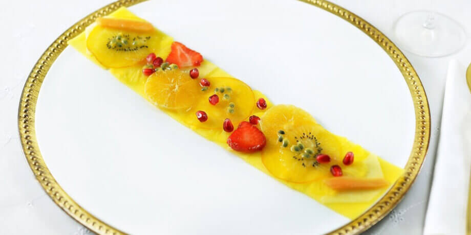 Carpaccio van exotisch fruit