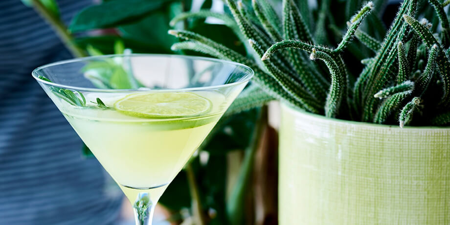 Mocktail met gember en rozemarijn