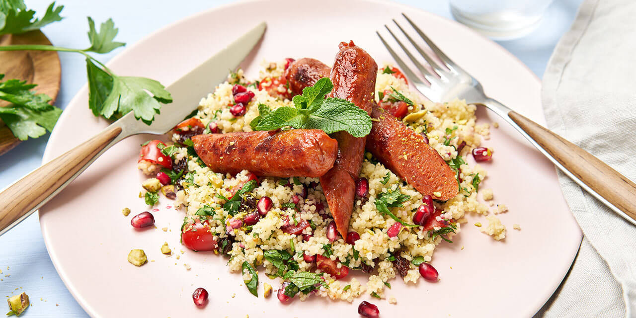 Merguez met couscoussalade