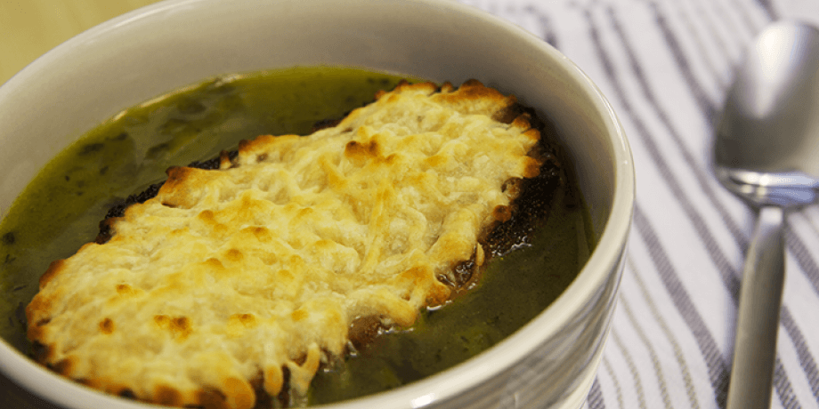 Soupe gratinée aux chicons et fromage d’Abbaye
