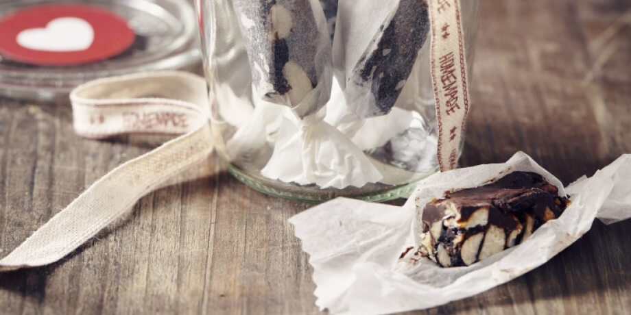 Nougatsnoepjes met chocolade
