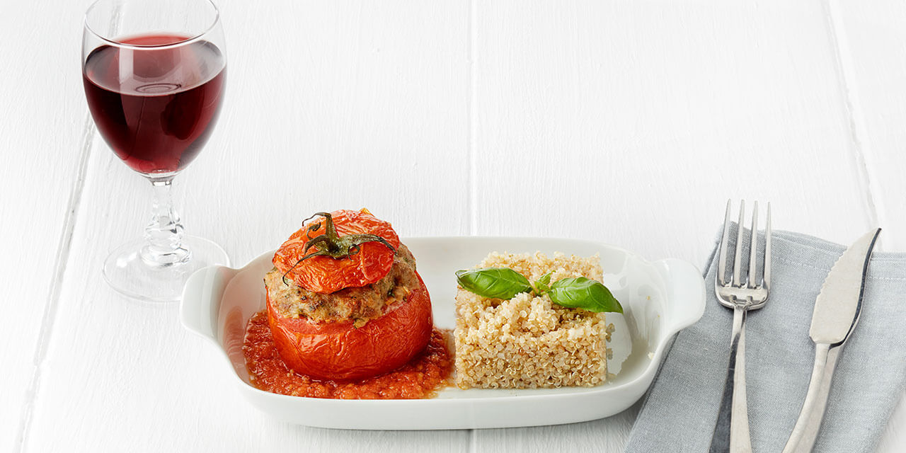 Tomaten gevuld met gehakt op z’n Provençaals 